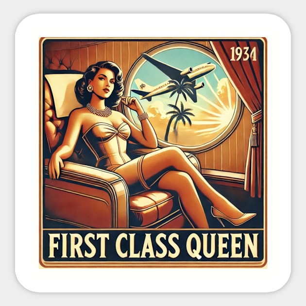 firstclassqueen retro Sticker by FirstClassQueen